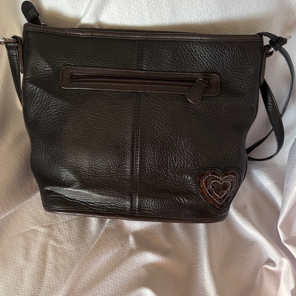 Brighton Black and Brown Heart Shoulder Bag - Picture 3 of 5